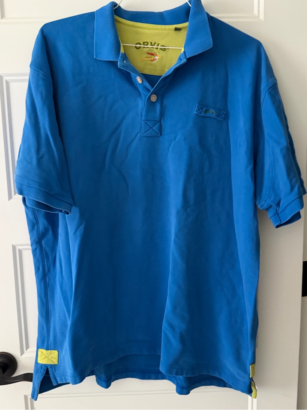 Orvis Signature Polo Shirt XL Tall in Cerulean Blue